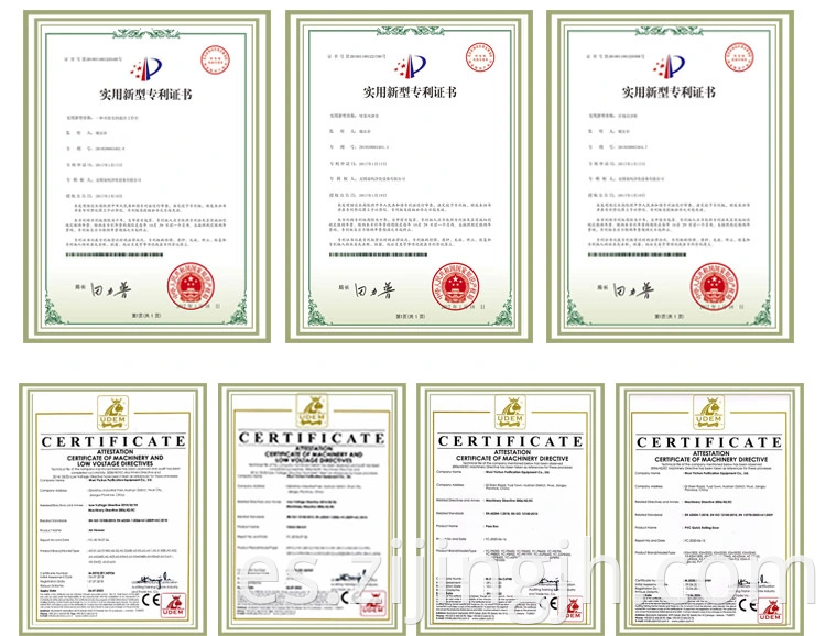 Certificado CE CERCE DE SECREO INOXINE PERSONA SOMPRESA DE AIRE ESTÁNDA ISO 4/5/6/7 Estándar